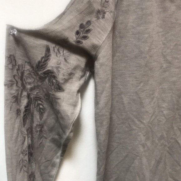 Knox Rose tan green open shoulder long sleeve hoodie size XXL - Picture 2 of 4